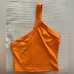 Princess Polly Lioness Orange One Shoulder Crop Top